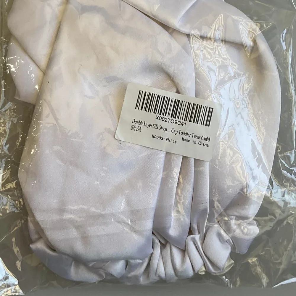 SATIN REVERSIBLE BONNET ADJUSTABLE NIGHT SLEEP CAP COSPLAY COSTUME